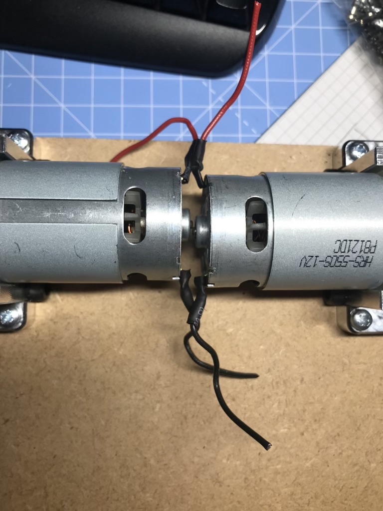 Motors too close to each other.